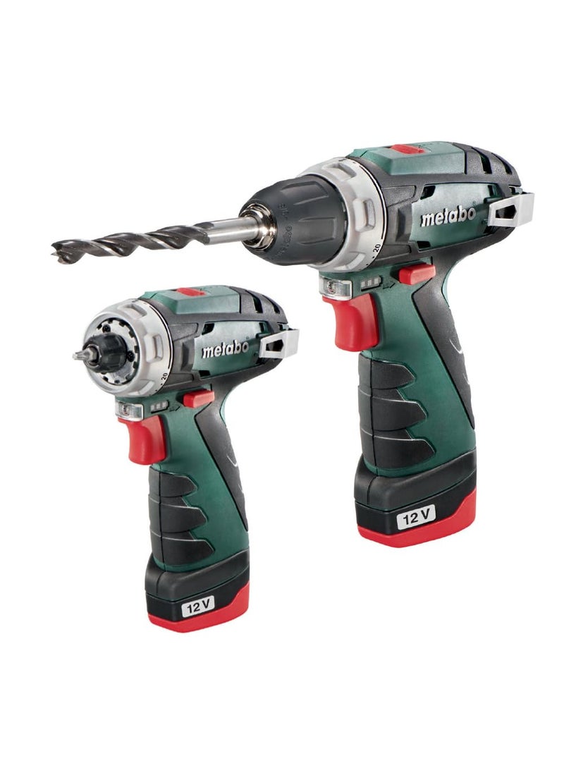 Metabo Metabo Powermaxx Basic Bs 12V Cordless Drill MachineScrew Driver With Light One 2Ah LiPower Battery Chuck Capacity 110Mm 1400 Rpm Torque Upto 34 Nm 3 Year Warranty Green  - Image 1