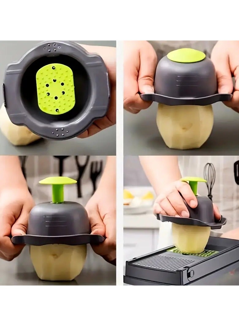 فيجي قطاعة خضروات  والبصل والطماطم متعددة الوظائف ومبشرة فاصل البيض مع 6 شفرات للفواكه والخضروات والجبن والمزيد - Image 2