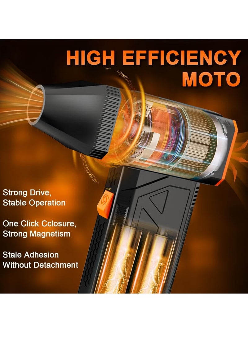 Hurricane Super Power Turbo Fan Cordless Air Blower – High-Speed Compressed Air Duster for Laptop, Keyboard, PC Cleaning Tool, Rechargeable, Portable, Multi-Use Blower  - Image 3