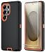 ONOLA Phone Case for Samsung Galaxy S25 Ultra Case with HD Screen Protector Heavy Duty Shockproof Dropproof 3Layer Cover Phone Case for Galaxy S25 Ultra 69BlackOrange - Image 2