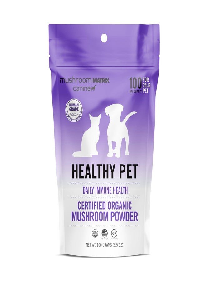 mushroom Matrix Om Mushroom Matrix Pet - Canine | Healthy Pet | USA Grown Human-Grade Organic Mushroom Powder Pet Supplement | Daily Functional Immune Support for Dogs & Cats | 100 Grams, 3.5 oz - Image 1