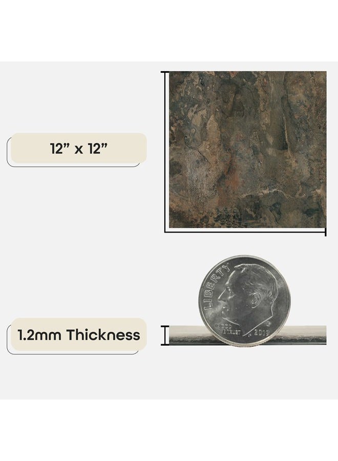Achim Home Furnishings FTVMA44820 Nexus 12-Inch Vinyl Tile, Dark Slate Marble, 20-Pack - Image 4