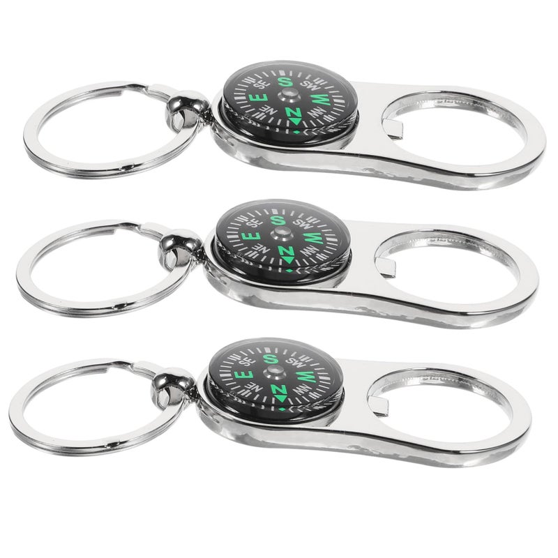 Compass Keychain Pendant Lightweight Car Key Decoration Gift Size 9 5X3 5X0 7CM - Image 2