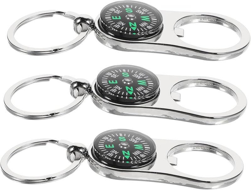 Compass Keychain Pendant Lightweight Car Key Decoration Gift Size 9 5X3 5X0 7CM - Image 1