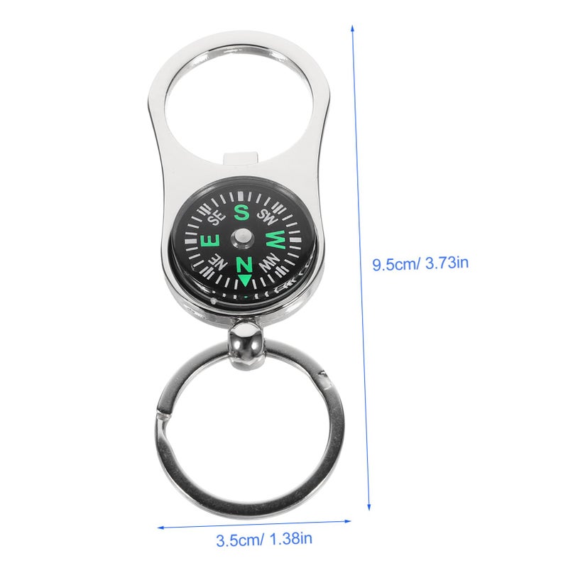 Compass Keychain Pendant Lightweight Car Key Decoration Gift Size 9 5X3 5X0 7CM - Image 3