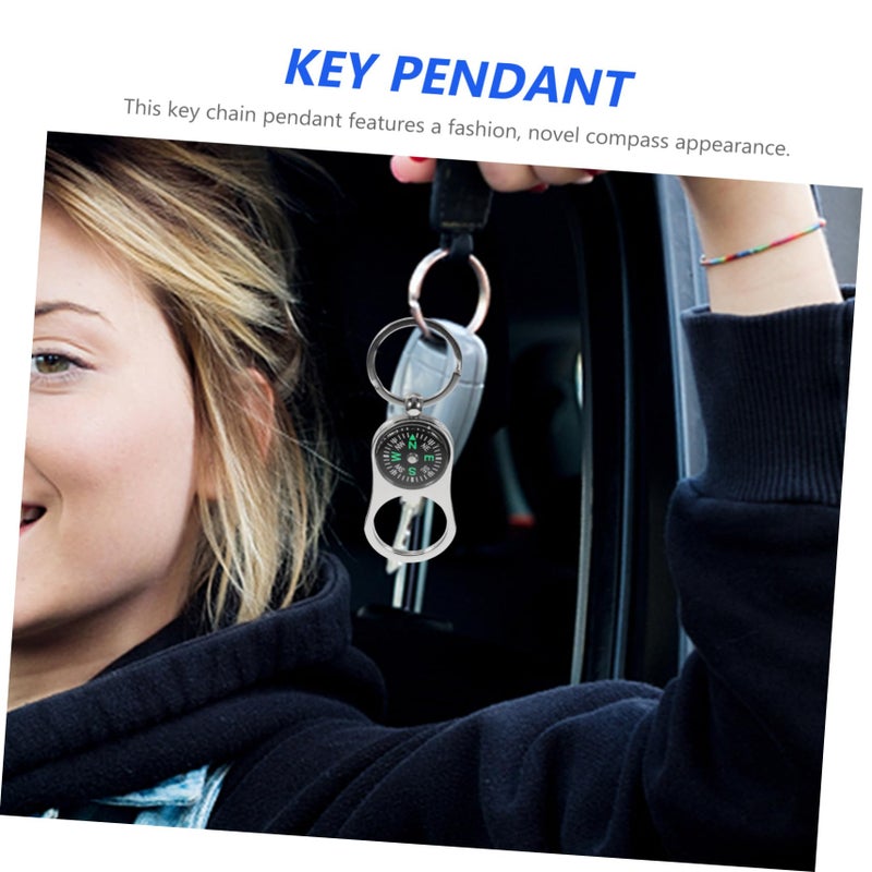 Compass Keychain Pendant Lightweight Car Key Decoration Gift Size 9 5X3 5X0 7CM - Image 5