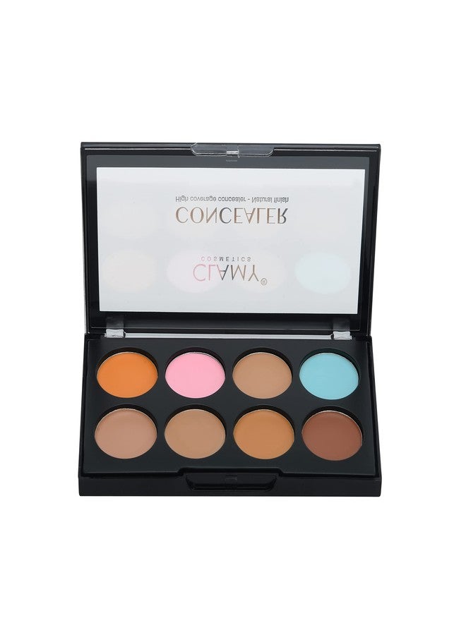 Clamy 8 Color Creamy Texture Concealer Palette | Light weight multi-purpose Concealer Color Corrector Palette 12g (Shade 1) - Image 2