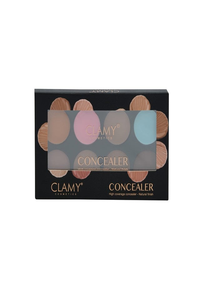Clamy 8 Color Creamy Texture Concealer Palette | Light weight multi-purpose Concealer Color Corrector Palette 12g (Shade 1) - Image 4