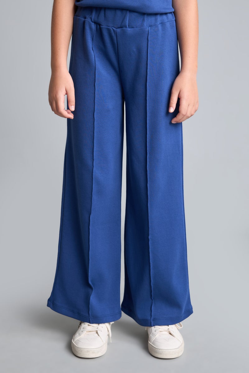 DeFacto Blue Girl Girl Indigo 100% Cotton Short Sleeve T-Shirt and Pants Set Casual - Image 5
