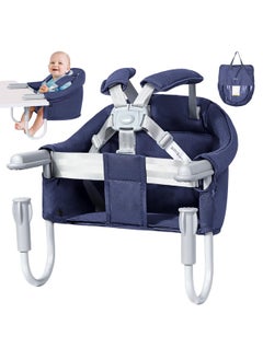 Orzbow Orzbow Hook On High Chair, Portable High Chair for Babies 6-36 Months - Fits Tables 0.78 to 3.14inchs Thick, Collapsible Clip On Counter High Chair with Carry Bag for Travel, Home and Restaurant, Blue  - Image 1