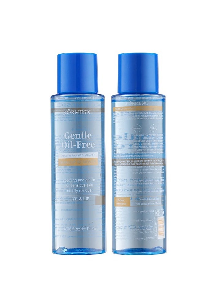 Kormesic - Oil-Free Eye & Lip Makeup Remover - 120ml Gentle & Fast-Acting Solution - Image 1