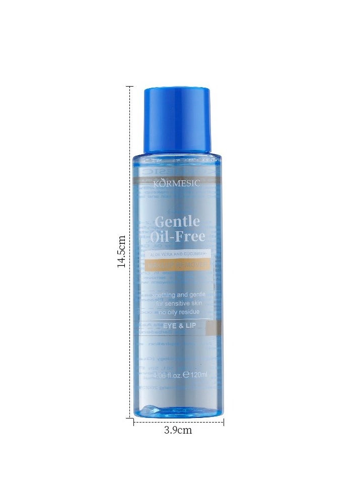 Kormesic - Oil-Free Eye & Lip Makeup Remover - 120ml Gentle & Fast-Acting Solution - Image 1