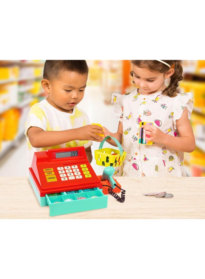 باتات ماكينة تسجيل نقدي لعبة للأطفال و الصغار  مكونة من 49 قطعة مع ماسح ضوئي - Image 2