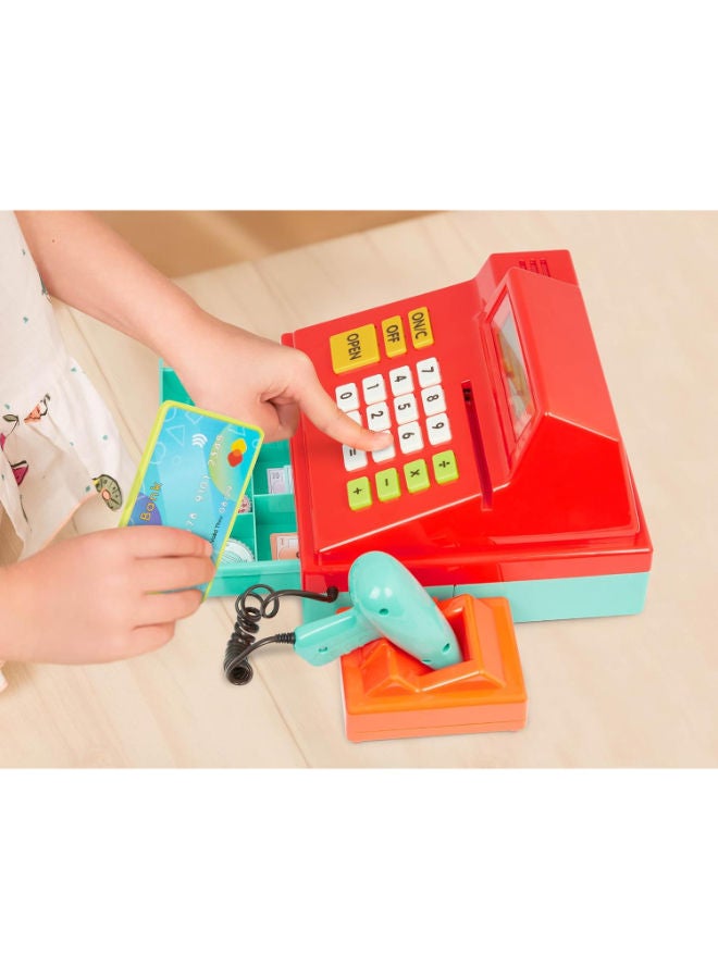 باتات ماكينة تسجيل نقدي لعبة للأطفال و الصغار  مكونة من 49 قطعة مع ماسح ضوئي - Image 3