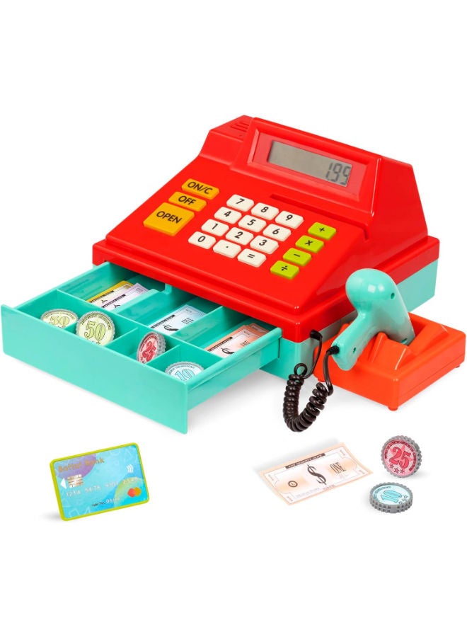 باتات ماكينة تسجيل نقدي لعبة للأطفال و الصغار  مكونة من 49 قطعة مع ماسح ضوئي - Image 1