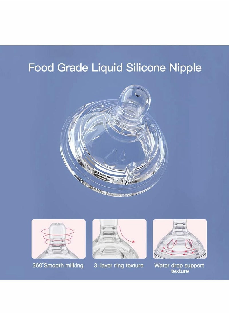 Excefore - Baby Bottle Sippy Cup 220ml, Learning Drinking Cup with Handle 360° Leak-proof Gravity Ball Design Baby Learn to Drink Water Transition Cup Soft Bite-resistant Drop Resistant for Kids 6+ Months (Pink) - Image 1