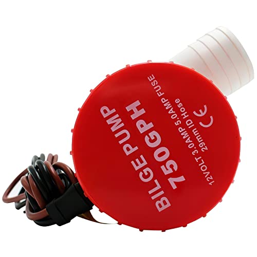 Sanuke 12V 750GPH Submersible Marine Bilge Pump for Boats, Low Noise Electric Water Pump, Portable Boat Accessories - Image 2