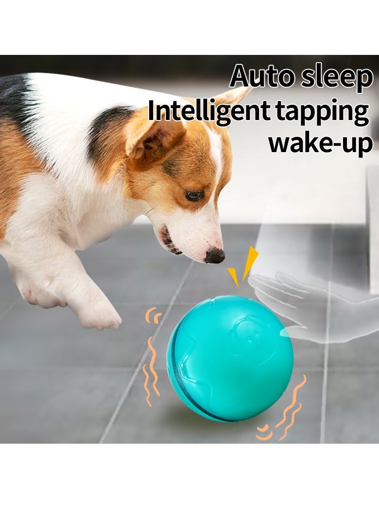 Interactive Dog Ball Toys with Motion Activated, Self Moving Bouncing Puppy Ball with Remote Control, Rechargeable Flashing Dog Toy Automatic Rolling Pet Ball with Adjustable Speeds - Green