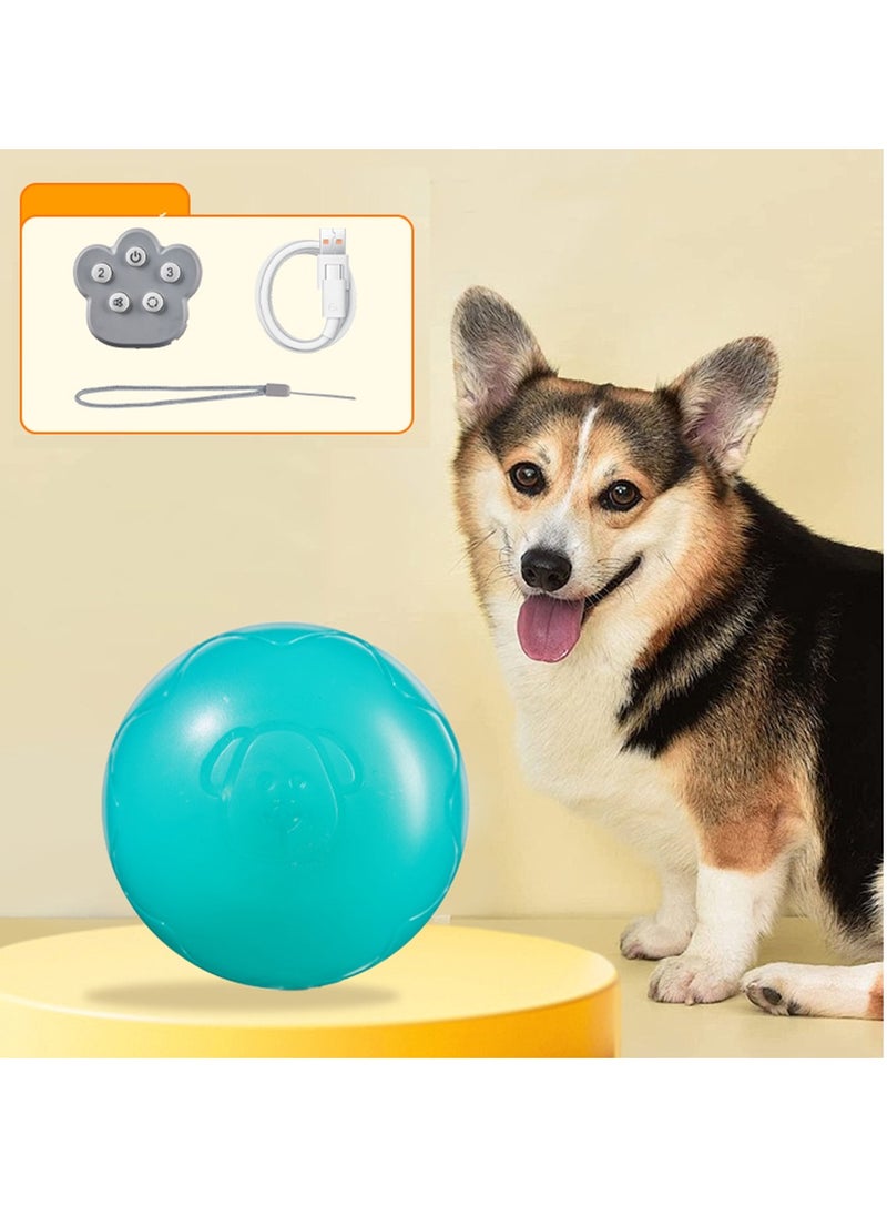 Interactive Dog Ball Toys with Motion Activated, Self Moving Bouncing Puppy Ball with Remote Control, Rechargeable Flashing Dog Toy Automatic Rolling Pet Ball with Adjustable Speeds - Green