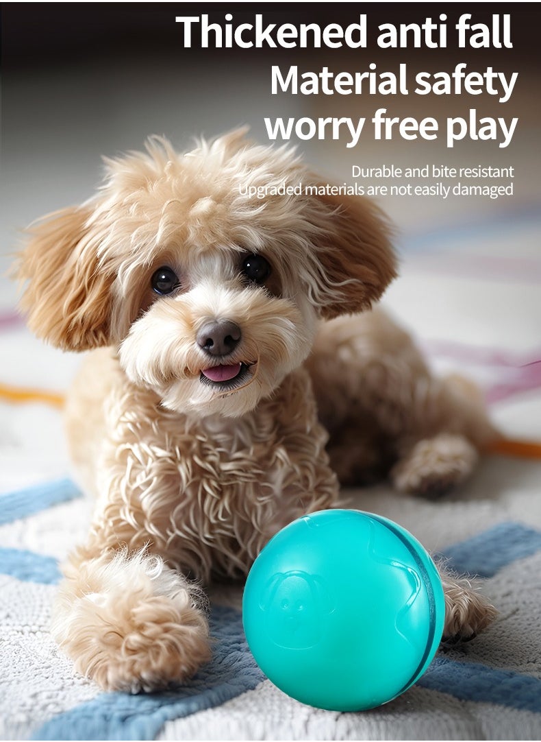Interactive Dog Ball Toys with Motion Activated, Self Moving Bouncing Puppy Ball with Remote Control, Rechargeable Flashing Dog Toy Automatic Rolling Pet Ball with Adjustable Speeds - Green