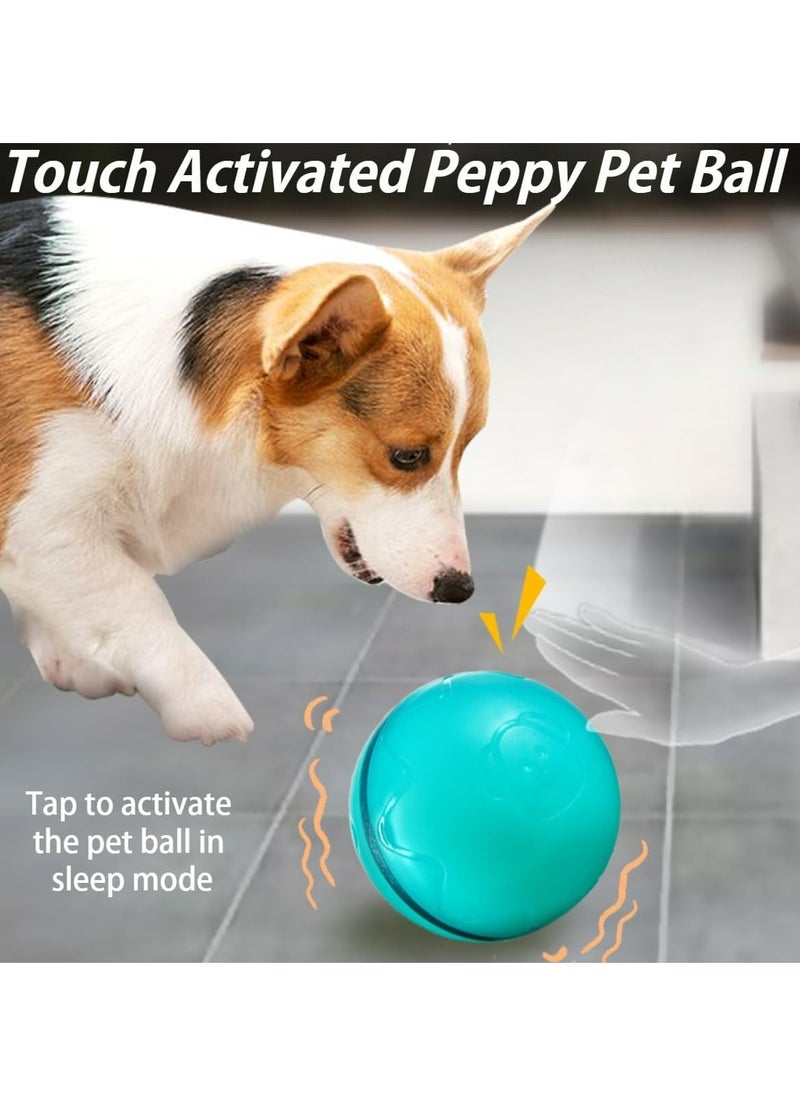 Interactive Dog Ball Toys with Motion Activated, Self Moving Bouncing Puppy Ball with Remote Control, Rechargeable Flashing Dog Toy Automatic Rolling Pet Ball with Adjustable Speeds - Green