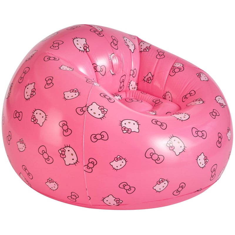 Sanrio Hello Kitty Portable Inflatable Gaming ChairKids Fun Comfy Lounge Seat Ideal for Playrooms and Room Dcor