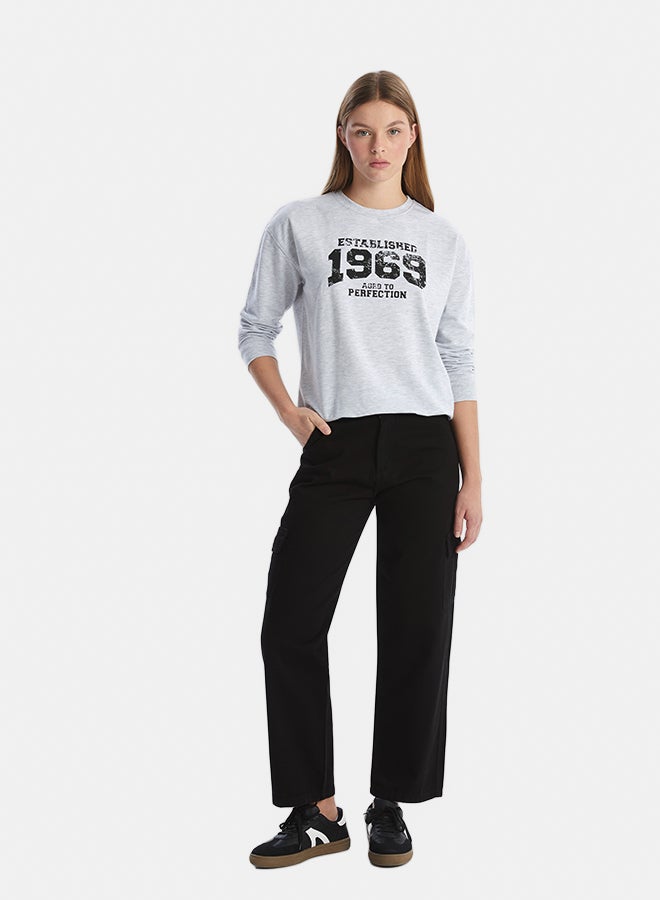 LC WAIKIKI Relaxed Fit Plain Wide Leg Women's Cargo Trousers - Image 1