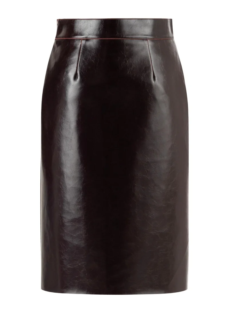 Nocturne Faux Leather Pencil Skirt