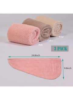 Hair Towel Wrap 3 Pack, Microfiber Hair Drying Shower Turban with ons, Super Absorbent Quick Dry Hair Towels for Curly Long Thick Hair - pzsku/Z580BD8B723E926CD051DZ/45/_/1735890195/b0b90874-43de-48be-ae5d-558924d0831d