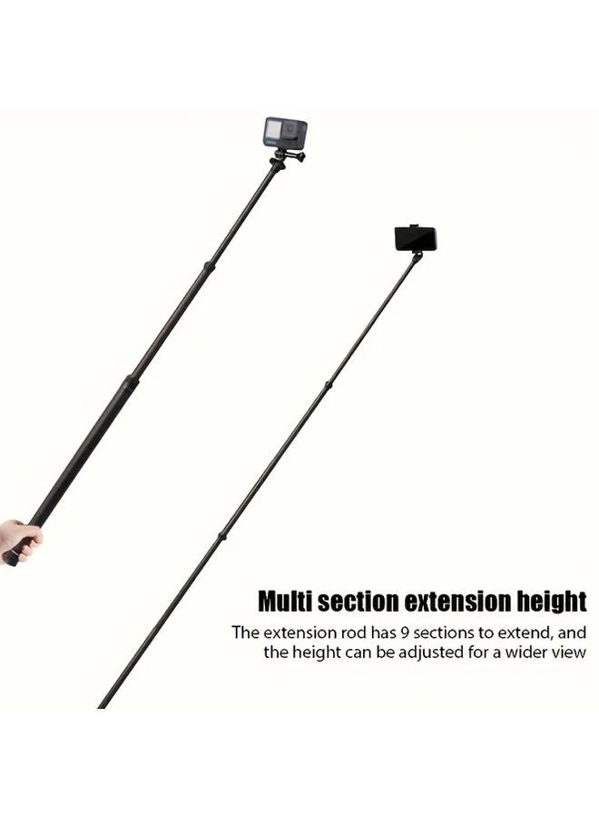 Golden Color 3M Carbon Fiber Selfie Stick Invisible Extended Edition Compatible with Insta360 X3 X4 Action Camera Tripod Monopod Microphone Boom Pole - Image 4