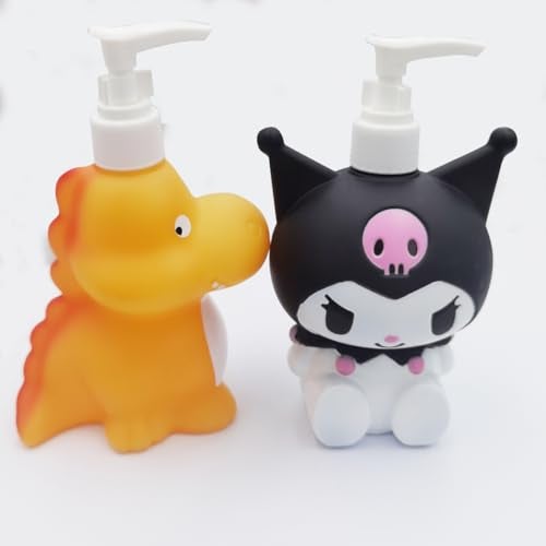 Hyever Dinosaur Panda Frog Cute Cartoon Animal Hand Soap Pump Lotion, Hand Soap, Shampoo, Shower Gel Dispenser, Suitable for Bathrooms, Kitchen Countertops, Bathroom Accessories (Frog) - Image 5