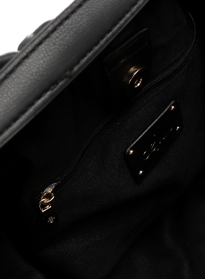 DejaVu Solid Plain Chic Black Handbag - Image 4