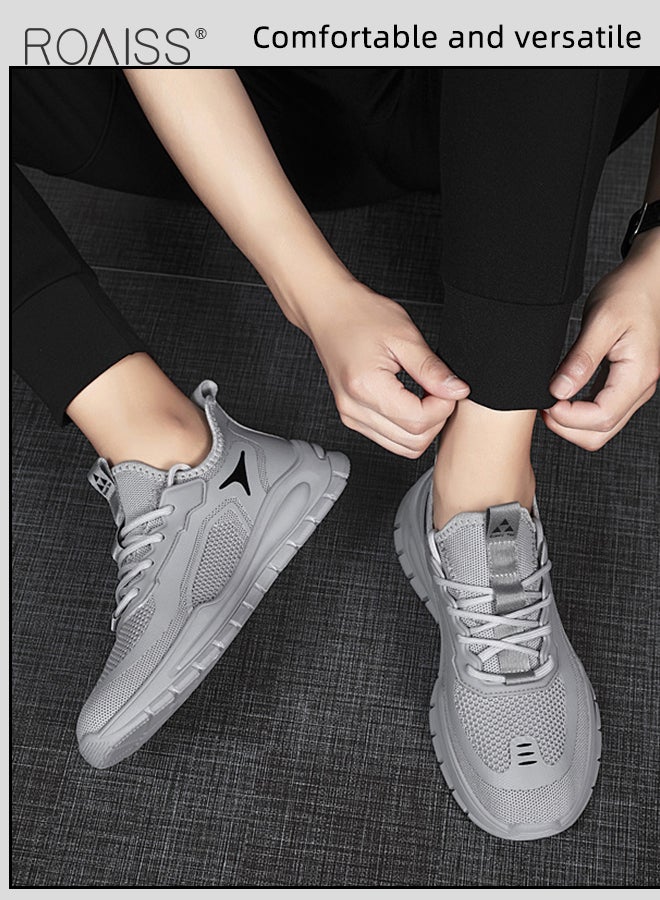 رويس أحذية رياضية أنيقة للرجال، أحذية رياضية خفيفة الوزن ومسامية للرجال، أحذية رياضية برباط مانعة للانزلاق، أحذية رياضية ممتصة للصدمات مع بطانة ناعمة، مناسبة للارتداء اليومي والأنشطة الخارجية - Image 4