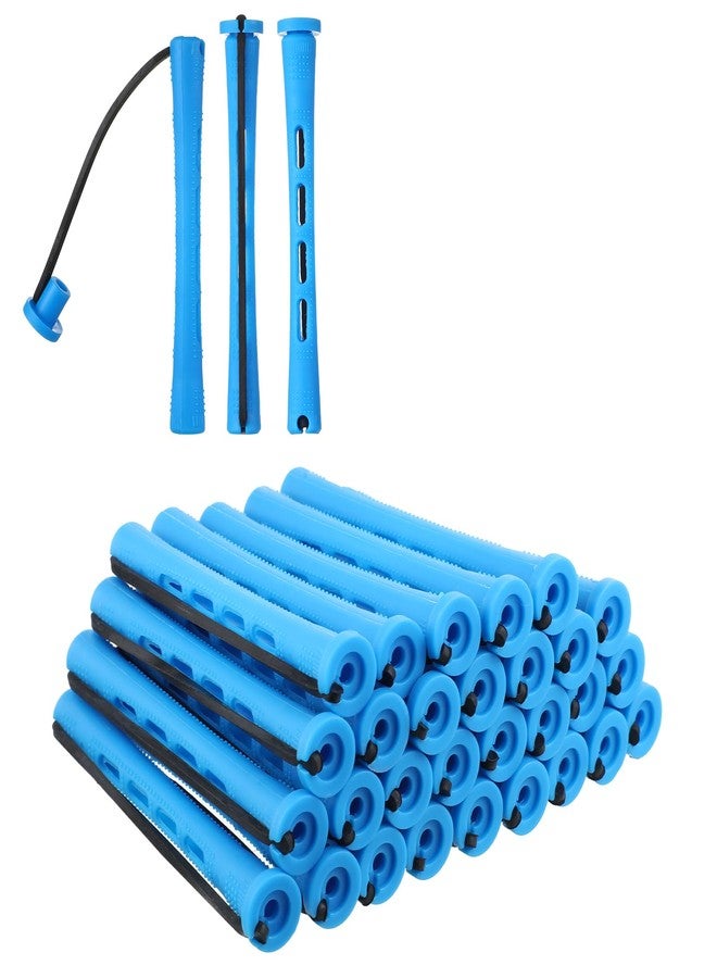Aysatogc 30 Pcs Perm Rods Set for Natural Hair 0.35inch Plastic Cold Wave Rods Hair Curling Rollers DIY Hairdressing Tools for Natural Hairs Long Short(Blue) - Image 1