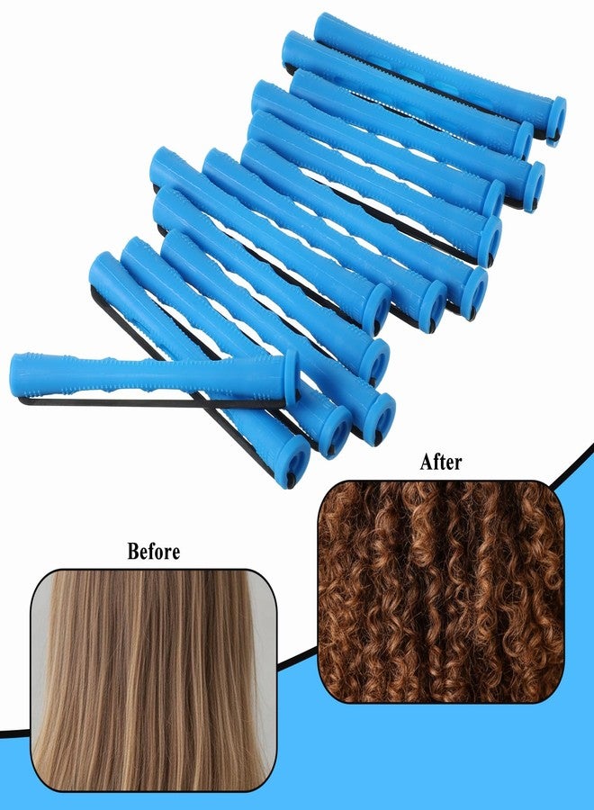 Aysatogc 30 Pcs Perm Rods Set for Natural Hair 0.35inch Plastic Cold Wave Rods Hair Curling Rollers DIY Hairdressing Tools for Natural Hairs Long Short(Blue) - Image 4