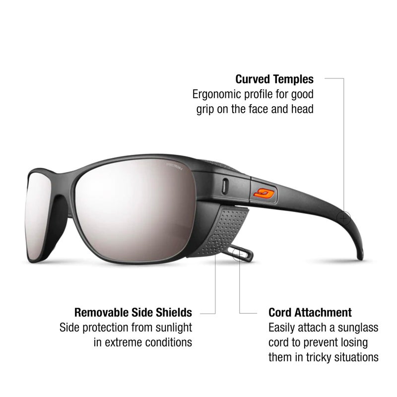Julbo نظارات شمسية جبلية جولبو كامينو - إطار أسود - عدسة بنية (سبكترون 4) - Image 2