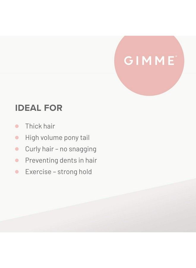 Gimme أربطة شعر جيمي السميكة | أربطة شعر ميكروفايبر سميكة لا تنكسر | تثبيت قوي ولكنه لطيف بدون تشابك أو انبعاج أو كسر | أونيكس أسود - Image 5