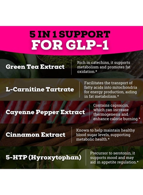 black forest glp 1 Black Forest GLP-1 Supplement Support (GLP-1 Supplement Women) GLP Activate with GLP-1 Probiotic & Green Tea Extract (5 in 1 GLP-1 Booster) 3260mg Per Serving (1 Month Supply) For Metabolism Support |