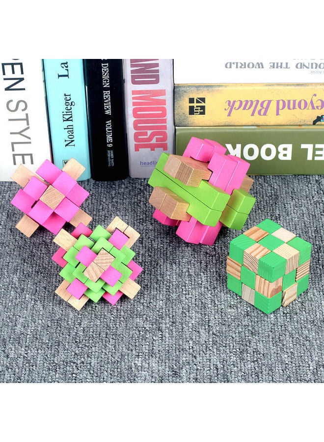 Luban Lock Children Kong Ming Lock Nine Chain Beneficial Intelligence Development For Boys And Girls Adult Assembled Toy Gifts-Color:[Super Affordable] Lotus Nine-piece Set  - Image 3