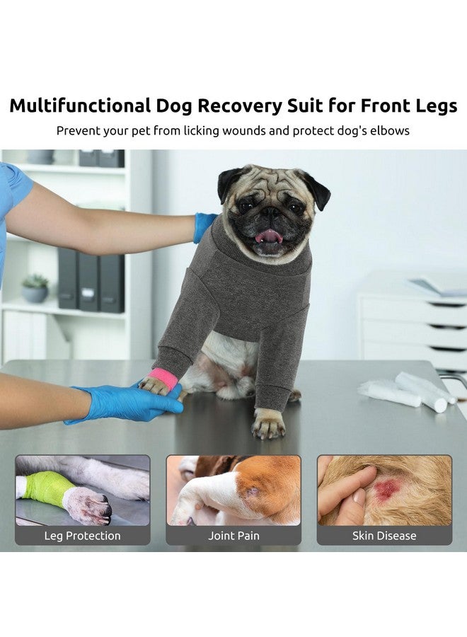 Queenmore Dog Leg Sleeve to Stop Licking, Adjustable Dog Wound Care, Grey, XXL - Image 3