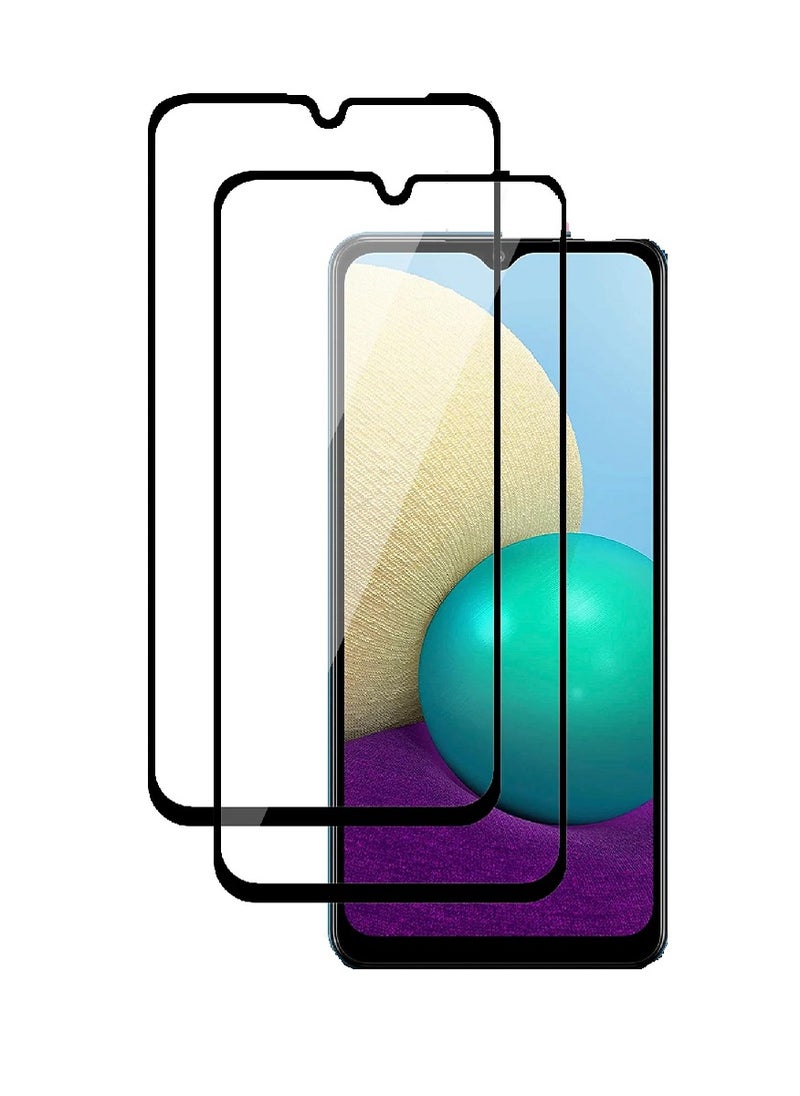 Super 2 Pieces Tempered Glass Screen Protector 5D Designed For Samsung Galaxy A02 Full Glue Edge to Edge Full Screen Coverage And Bubble Free - Image 1