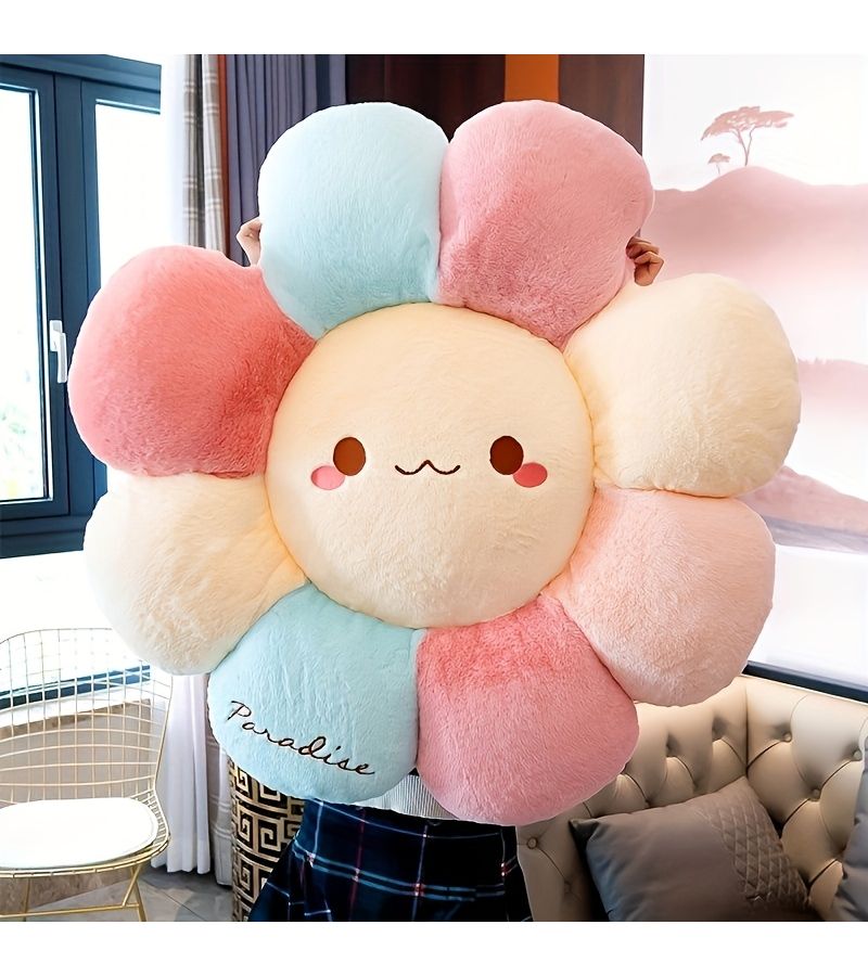 Large 23.62 Inch Sunflower Plush Pillow for Office Bedroom Sleeping - Image 1