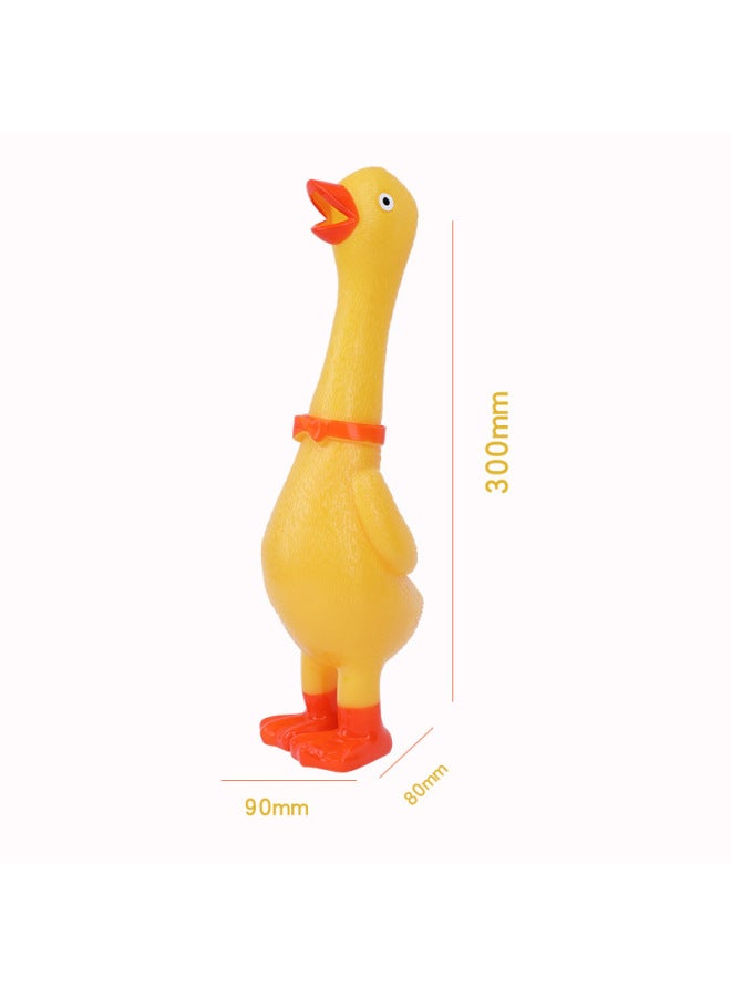 Cute Cartoon Screams Duck Pinch Music Toys Children Pinch Grip Decompression Sound Small Yellow Duck Skin Ringing Toys Wholesale-Color:Yellow  - Image 5