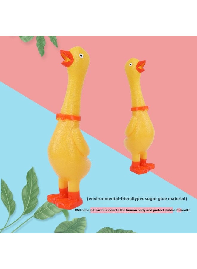 Cute Cartoon Screams Duck Pinch Music Toys Children Pinch Grip Decompression Sound Small Yellow Duck Skin Ringing Toys Wholesale-Color:Yellow  - Image 3