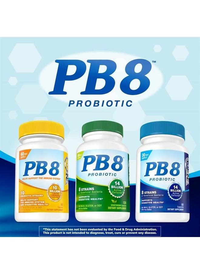 Nutrition Now - PB 8 Probiotic Immune System and Digestive Support* Dietary Supplement, 60 Count - Image 1
