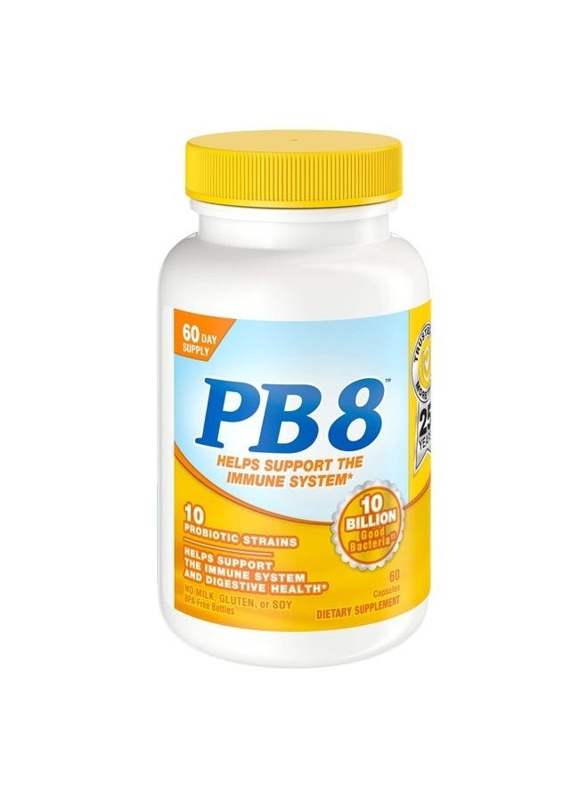 Nutrition Now - PB 8 Probiotic Immune System and Digestive Support* Dietary Supplement, 60 Count - Image 1