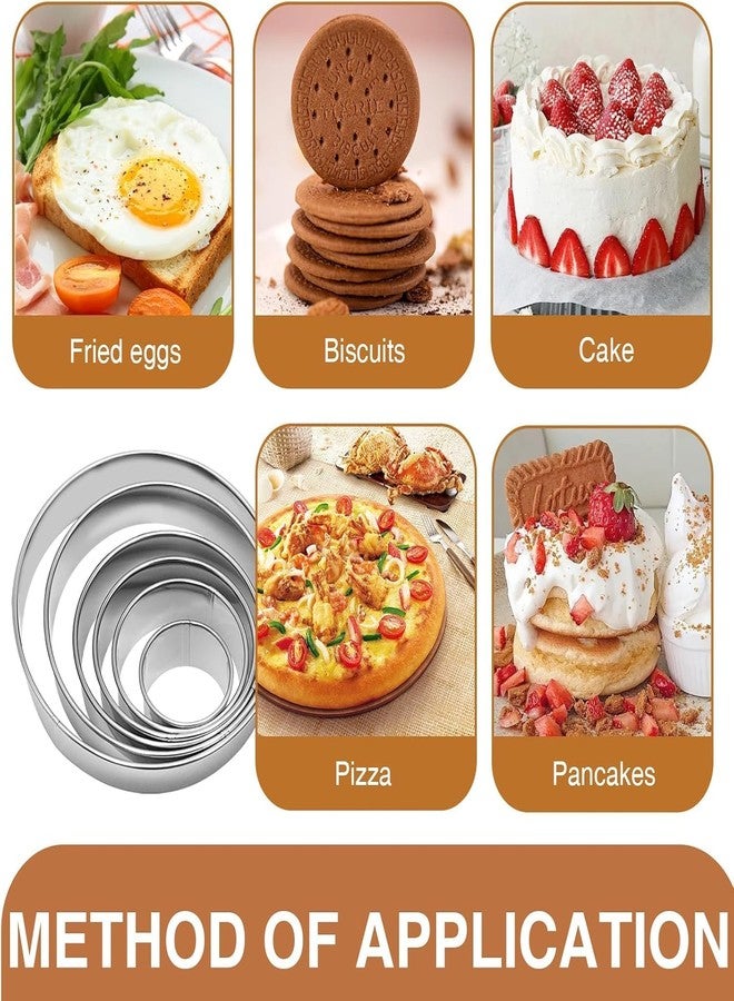 WROPZO Stainless Steel Round Cookie Cutter Set 12 Piece Nesting Circle Cutters for Baking Pastry Fondant Dough Biscuits Durable Rust Resistant Easy Clean Multi Size Kitchen Tool Set - Image 4