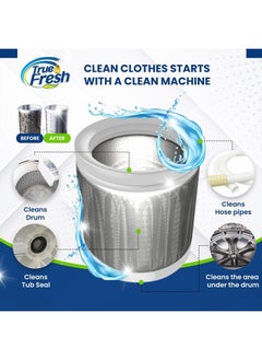 True Fresh Washing Machine Cleaner Tablets 25-Pack - Deep Cleaning Washer cleaner Tablets for Top loader, front Load & HE - Cleans Drum, Tub seal & other Parts Descaler & septic safe  - Image 2