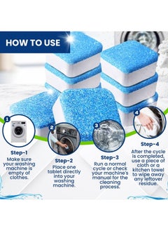 True Fresh Washing Machine Cleaner Tablets 25-Pack - Deep Cleaning Washer cleaner Tablets for Top loader, front Load & HE - Cleans Drum, Tub seal & other Parts Descaler & septic safe  - Image 4