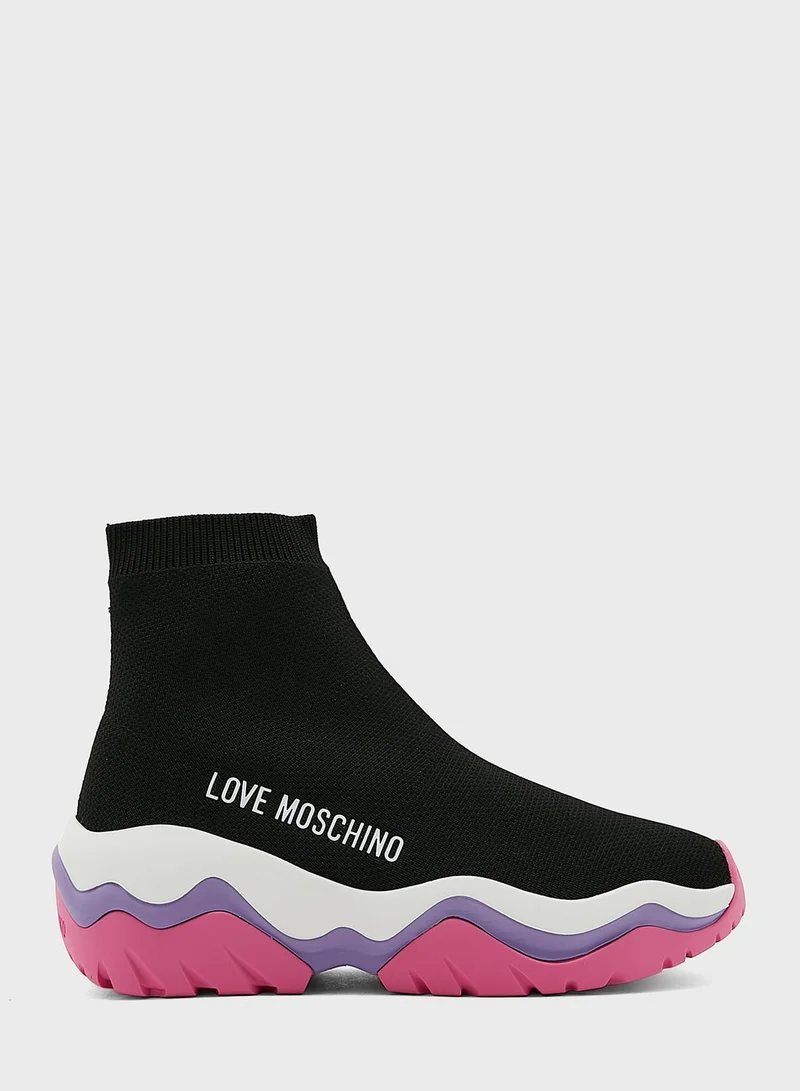 Love Moschino Roller Coaster High Top Sneakers